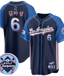 Los Angeles Dodgers Korean Heritage Night Jersey - All Stitched