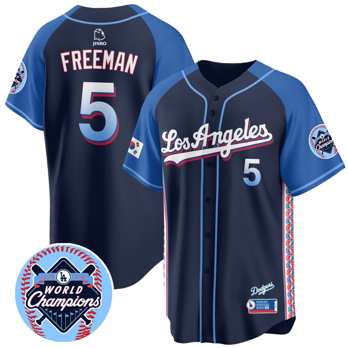 Los Angeles Dodgers Korean Heritage Night Jersey - All Stitched - Image 10
