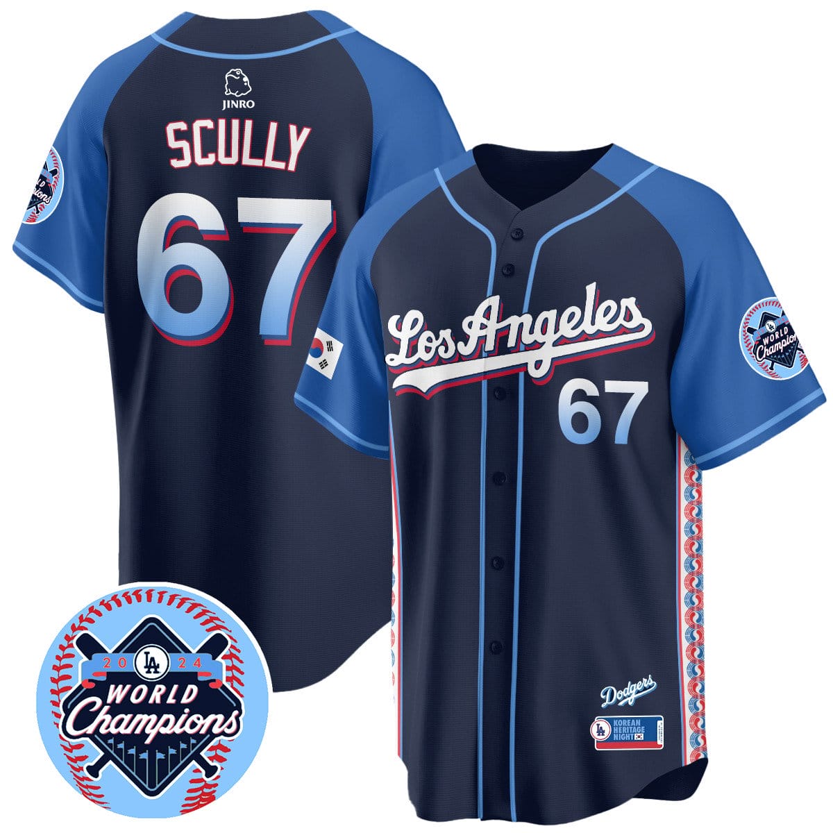 Los Angeles Dodgers Korean Heritage Night Jersey - All Stitched - Image 6