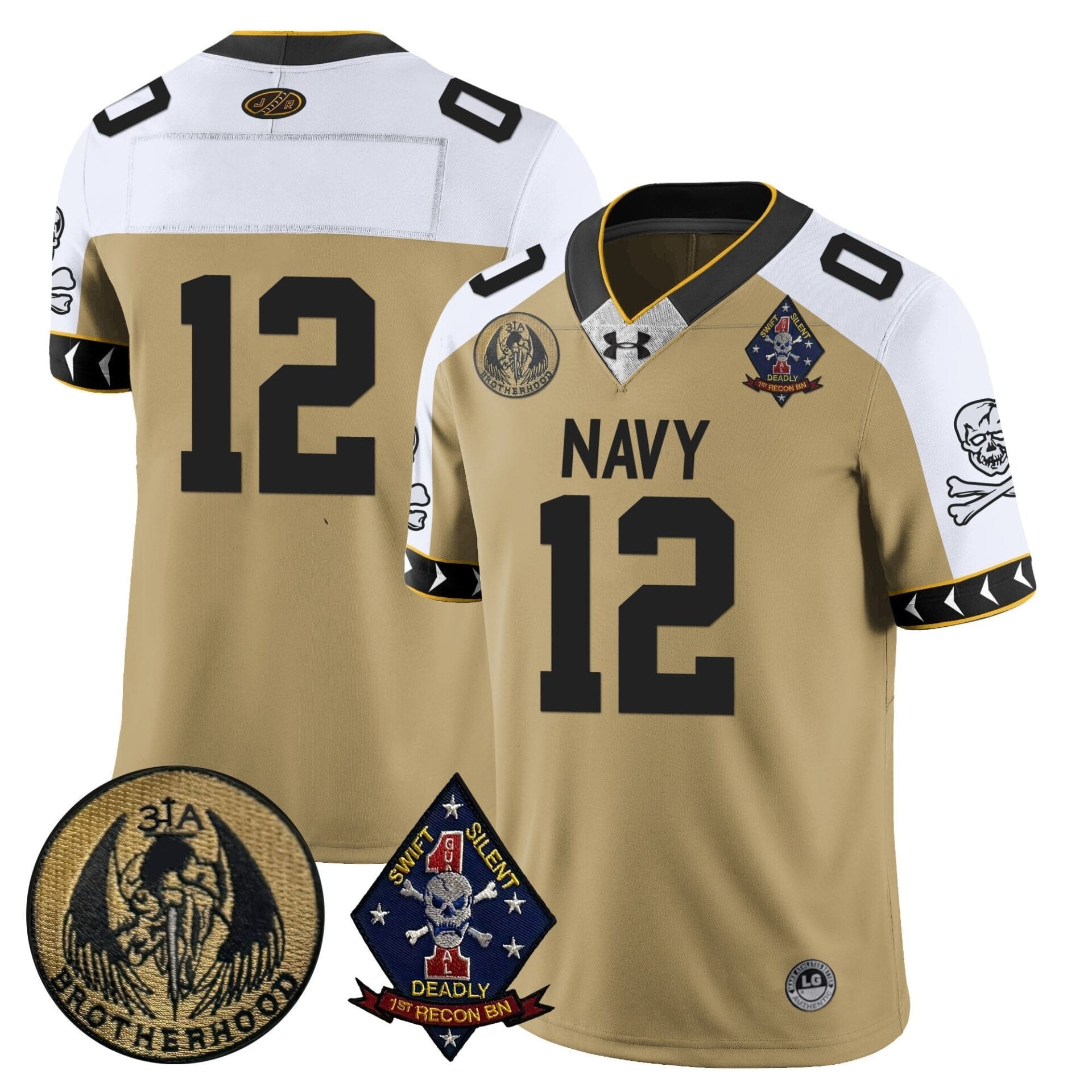 Navy Midshipmen Lacrosse Jolly Rogers Vapor Limited Jersey - All Stitched - Image 15