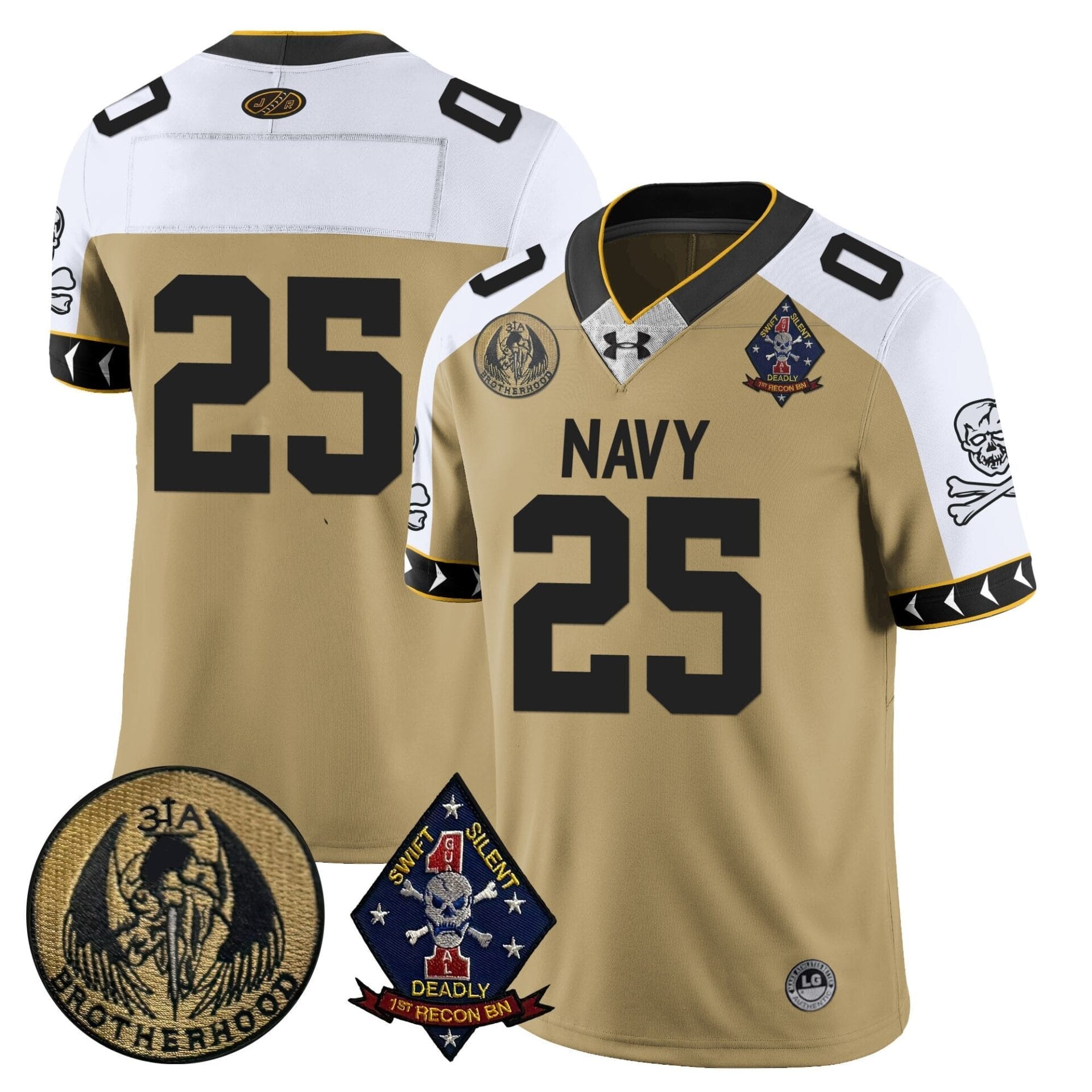 Navy Midshipmen Lacrosse Jolly Rogers Vapor Limited Jersey - All Stitched - Image 16