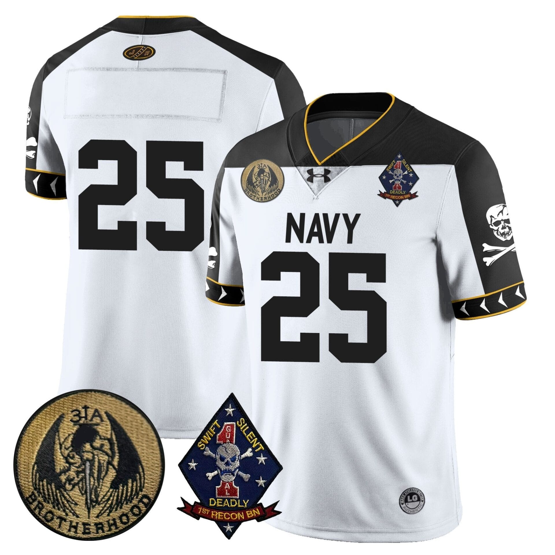Navy Midshipmen Lacrosse Jolly Rogers Vapor Limited Jersey - All Stitched - Image 22