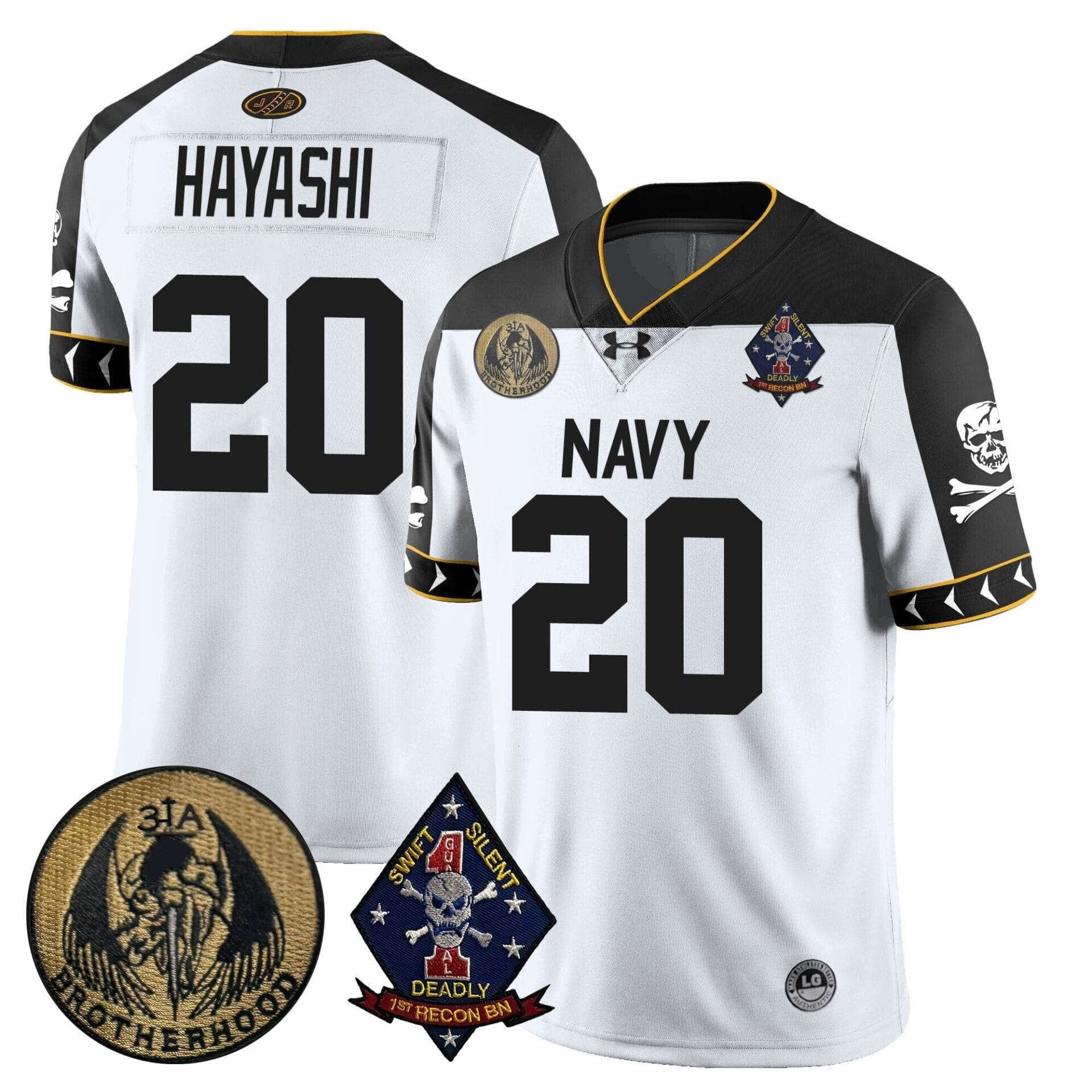Navy Midshipmen Lacrosse Jolly Rogers Vapor Limited Jersey - All Stitched - Image 25