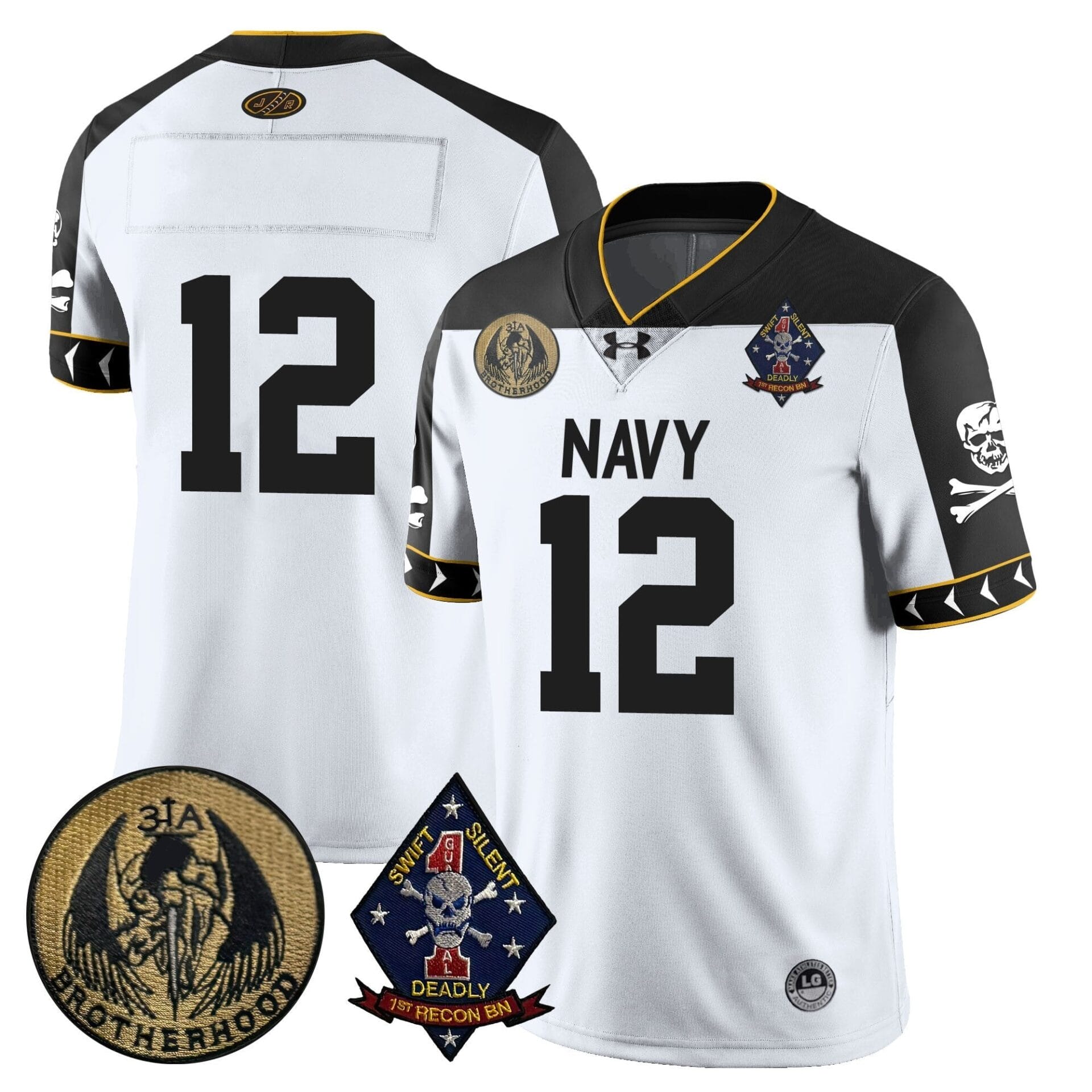 Navy Midshipmen Lacrosse Jolly Rogers Vapor Limited Jersey - All Stitched - Image 24