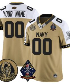 Custom Name/Gender Navy Midshipmen Lacrosse Jolly Rogers Vapor Limited Jersey - All Stitched