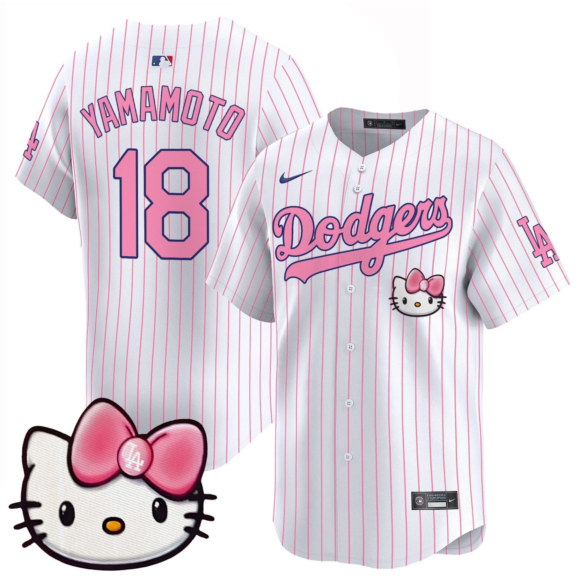 Dodgers 2025 Hello Kitty Vapor Premier Limited Jersey – All Stitched - Image 26