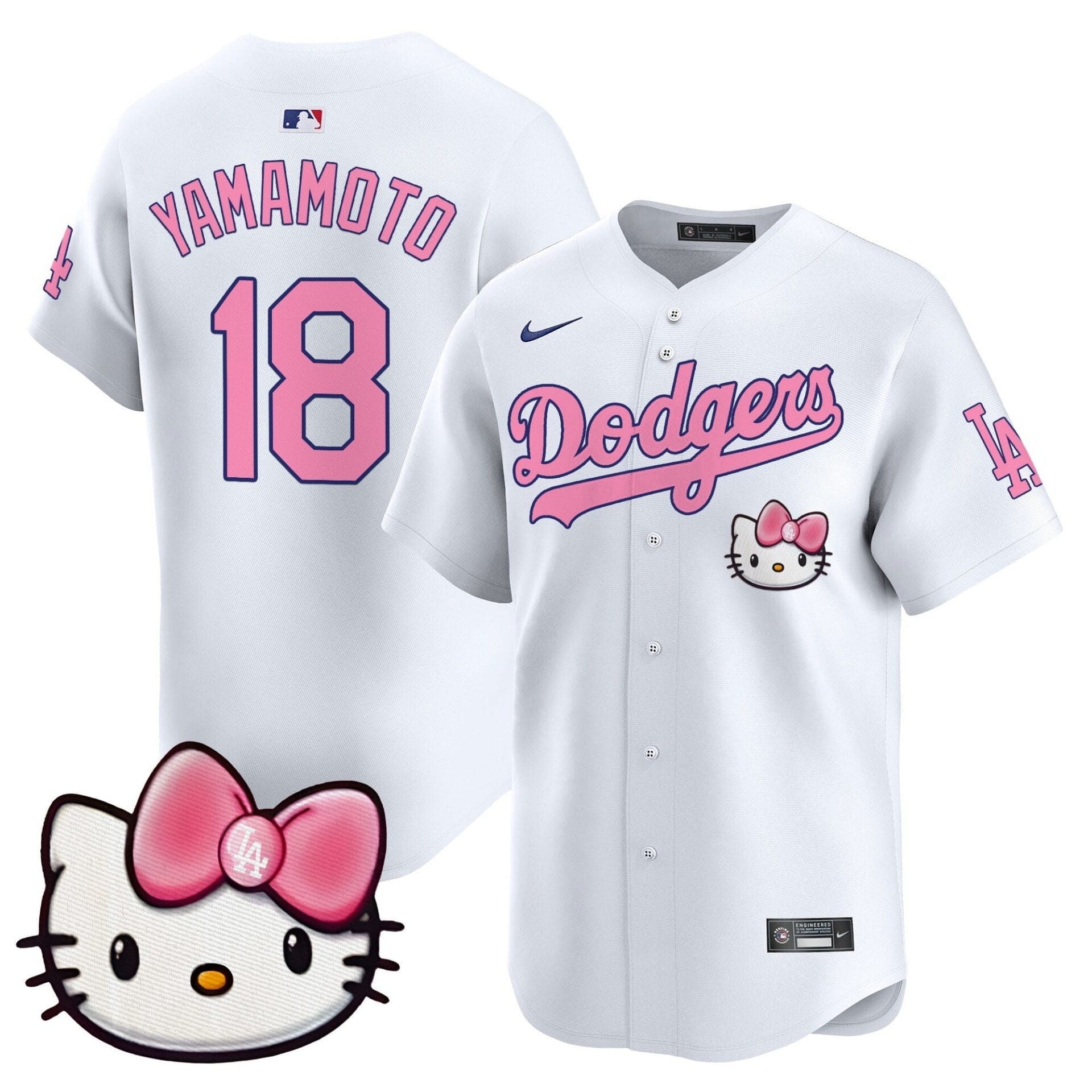 Dodgers 2025 Hello Kitty Vapor Premier Limited Jersey – All Stitched - Image 38