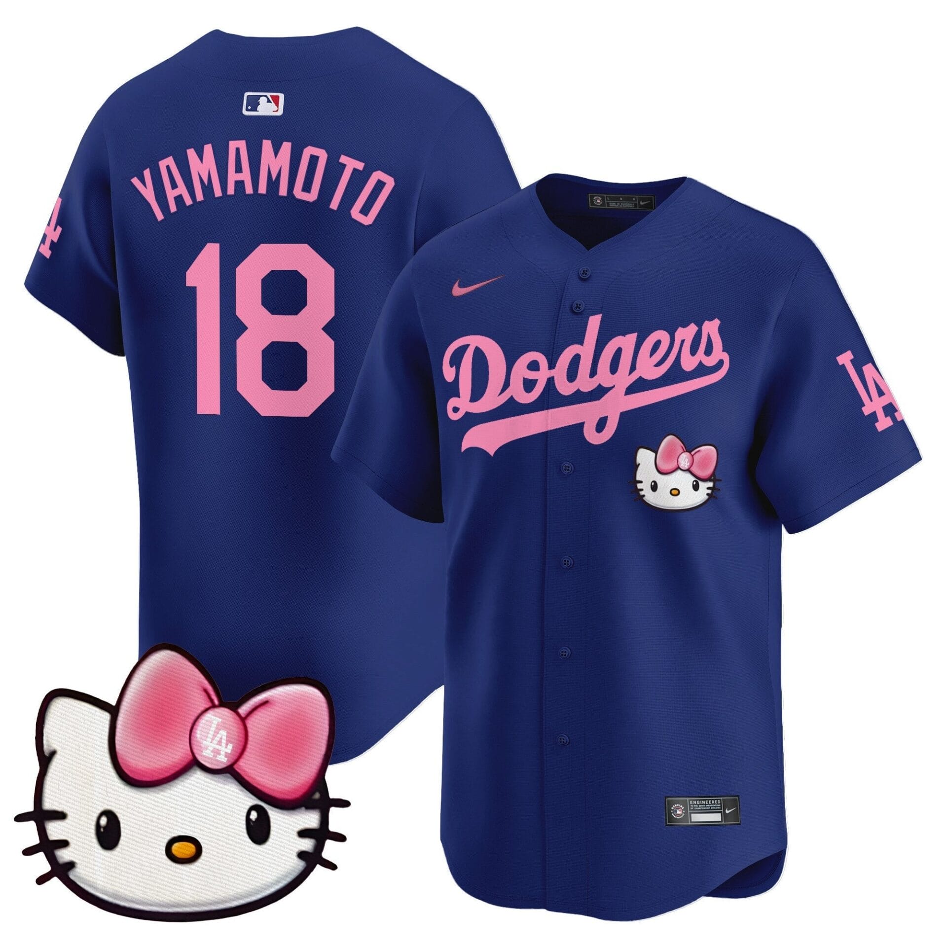 Dodgers 2025 Hello Kitty Vapor Premier Limited Jersey – All Stitched - Image 13