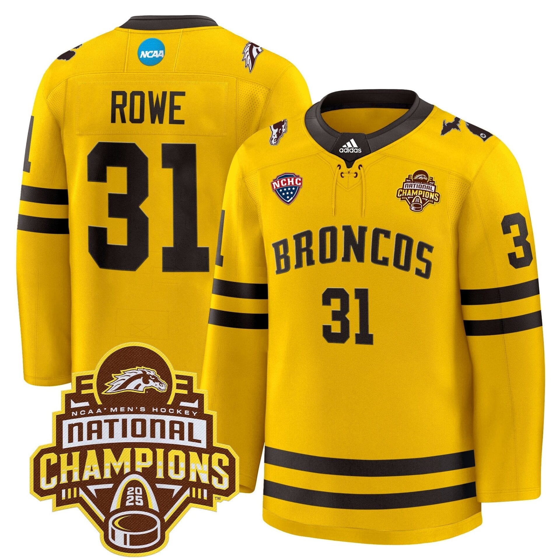 Western Michigan Broncos 2025 National Champions Patch Premium Jersey - All Stitched - Image 21