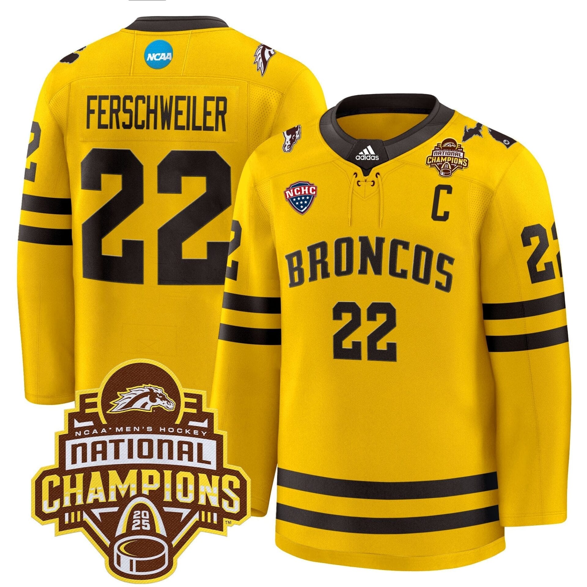 Western Michigan Broncos 2025 National Champions Patch Premium Jersey - All Stitched - Image 20
