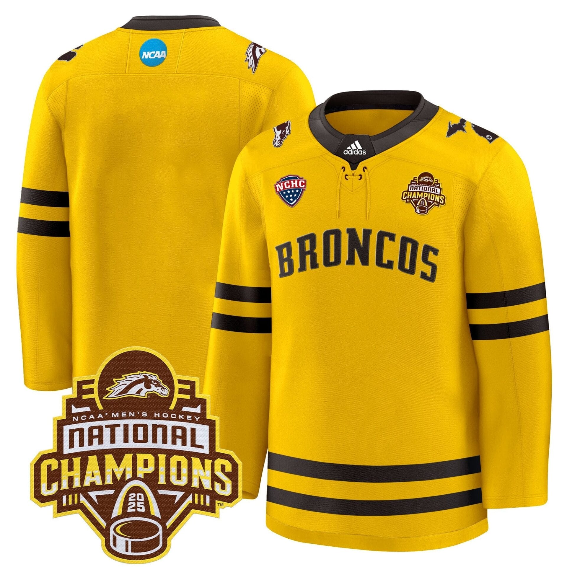 Western Michigan Broncos 2025 National Champions Patch Premium Jersey - All Stitched - Image 24