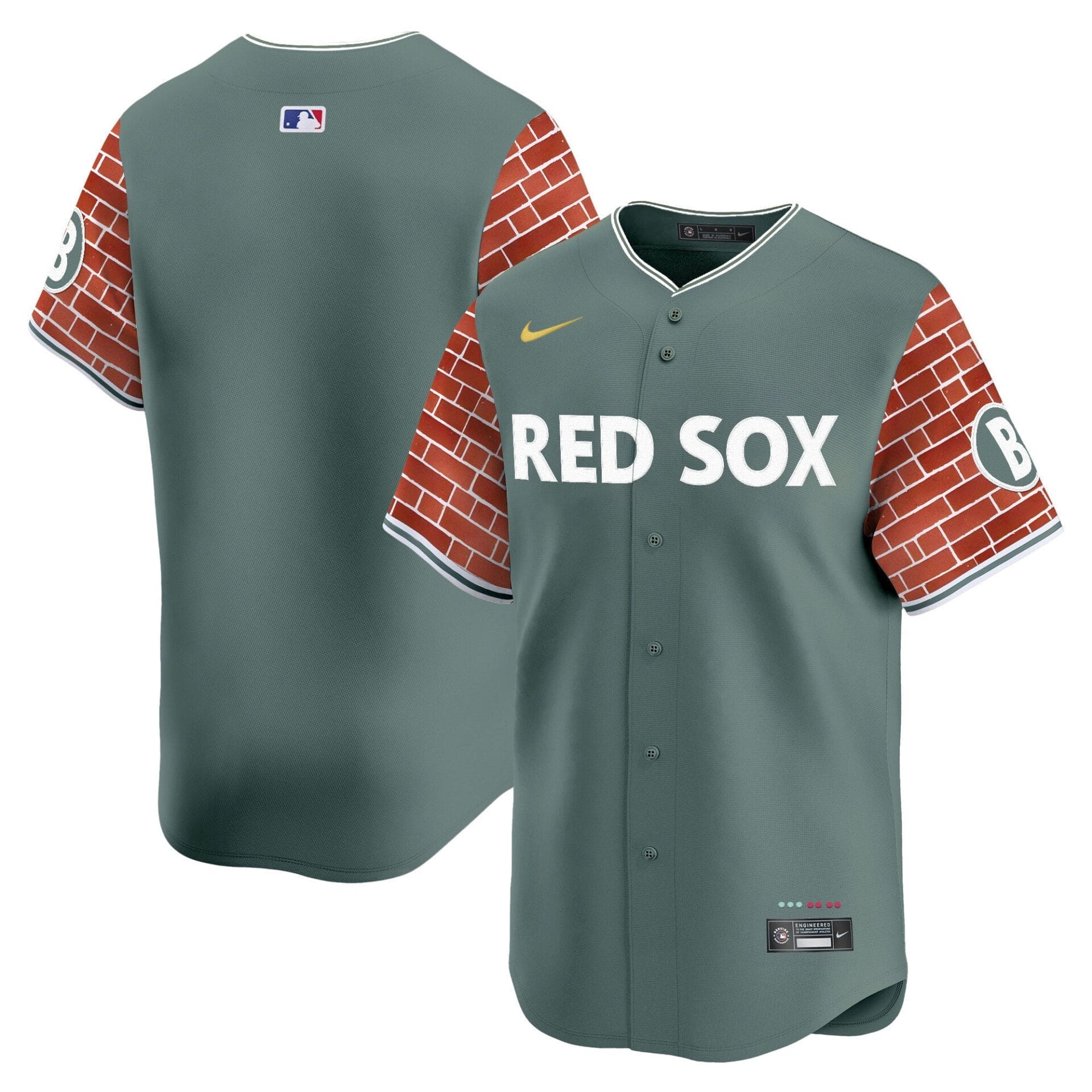 Boston Red Sox 2025 Fenway Red Brick Style Vapor Premier Limited Jersey - Stitched - Image 9
