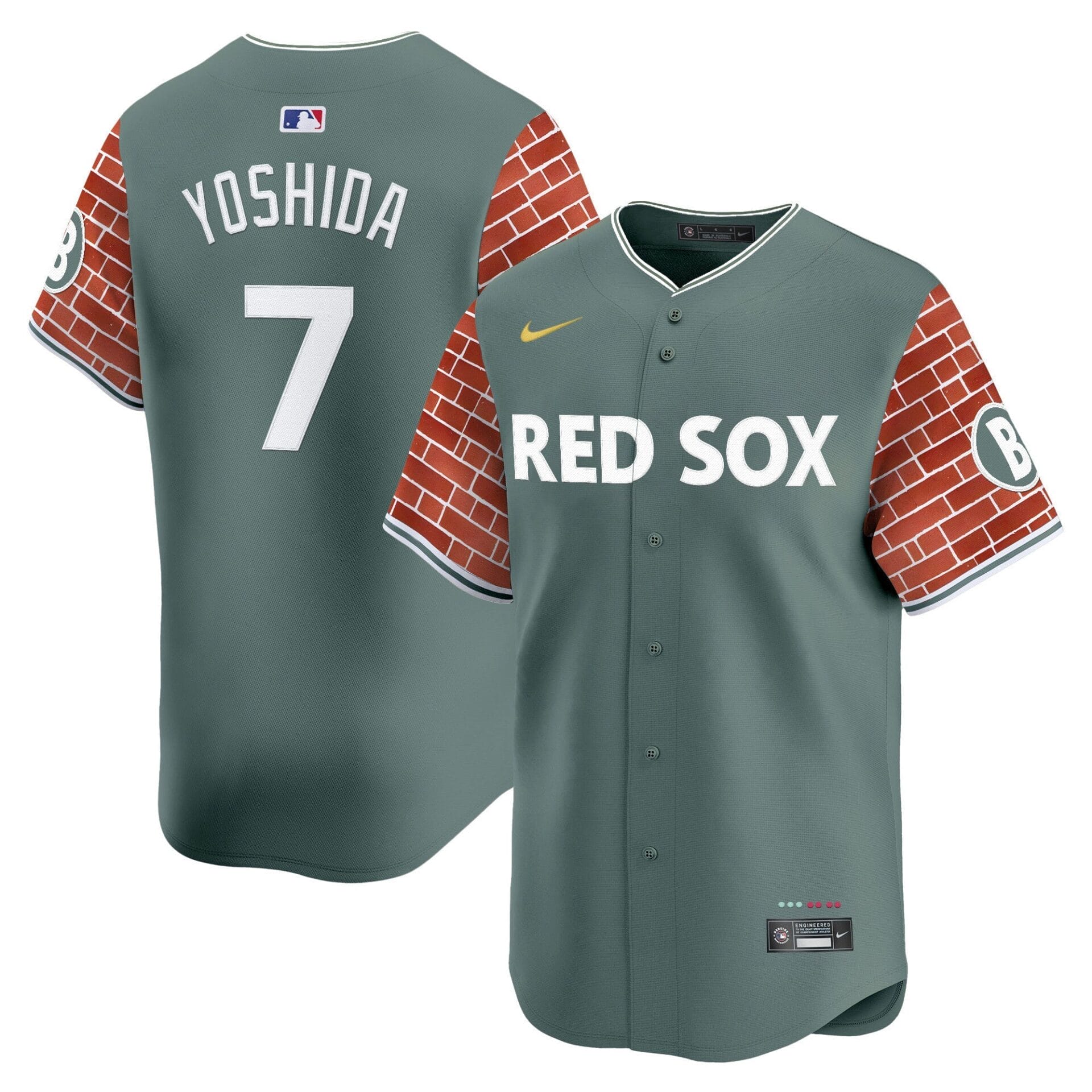 Boston Red Sox 2025 Fenway Red Brick Style Vapor Premier Limited Jersey - Stitched - Image 8