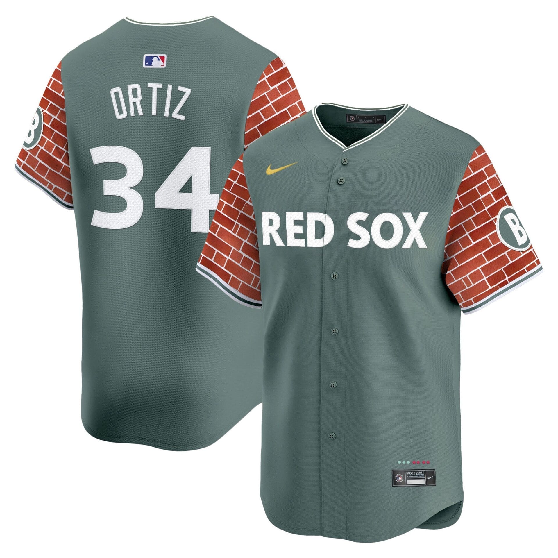 Boston Red Sox 2025 Fenway Red Brick Style Vapor Premier Limited Jersey - Stitched - Image 7