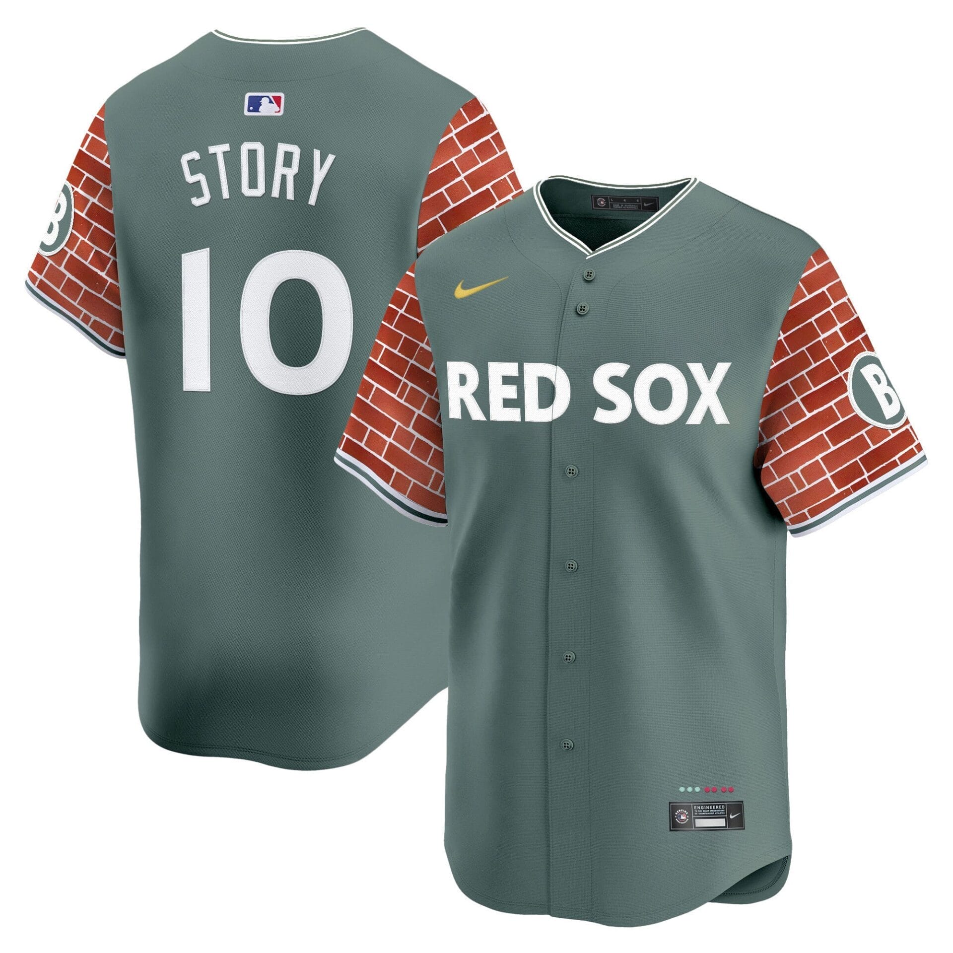 Boston Red Sox 2025 Fenway Red Brick Style Vapor Premier Limited Jersey - Stitched - Image 6