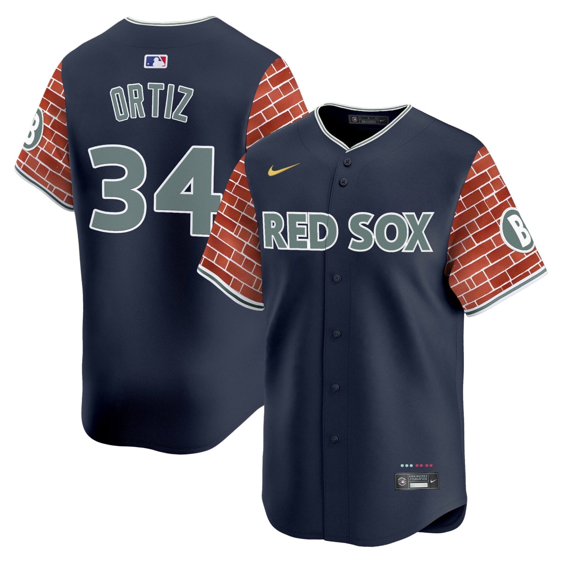 Boston Red Sox 2025 Fenway Red Brick Style Vapor Premier Limited Jersey - Stitched - Image 16