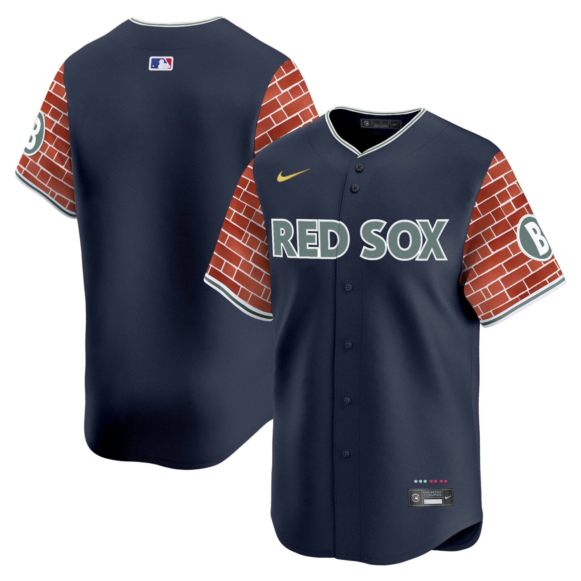 Boston Red Sox 2025 Fenway Red Brick Style Vapor Premier Limited Jersey - Stitched - Image 18