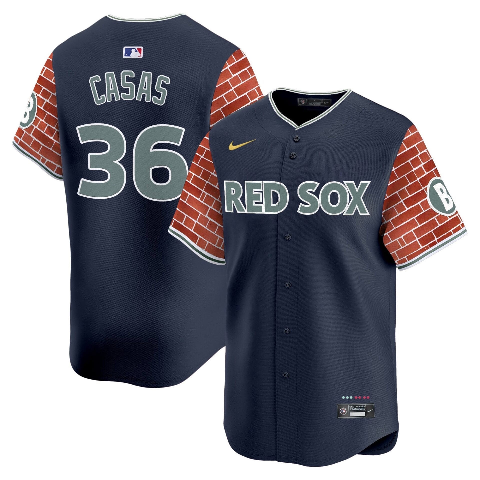 Boston Red Sox 2025 Fenway Red Brick Style Vapor Premier Limited Jersey - Stitched - Image 13