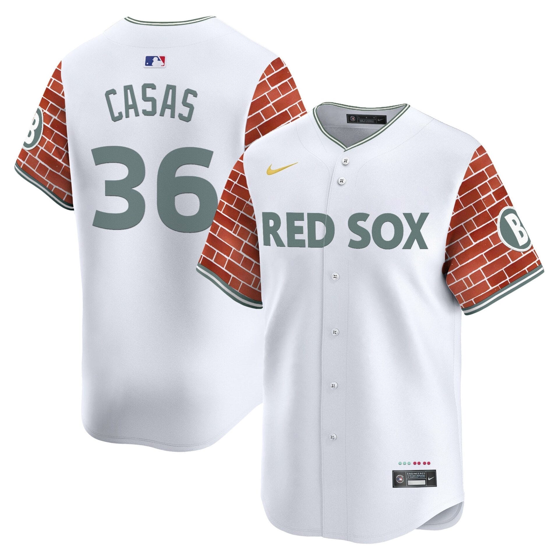 Boston Red Sox 2025 Fenway Red Brick Style Vapor Premier Limited Jersey - Stitched - Image 31