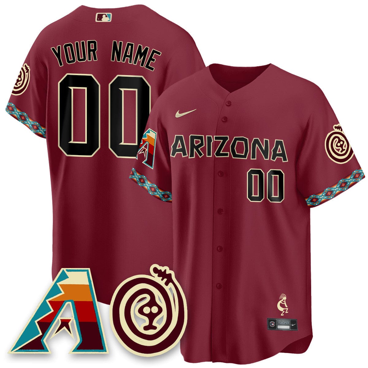 Custom Gender/Name Arizona Diamondbacks City Connect Concept Jersey V2 - All Stitched - Image 4