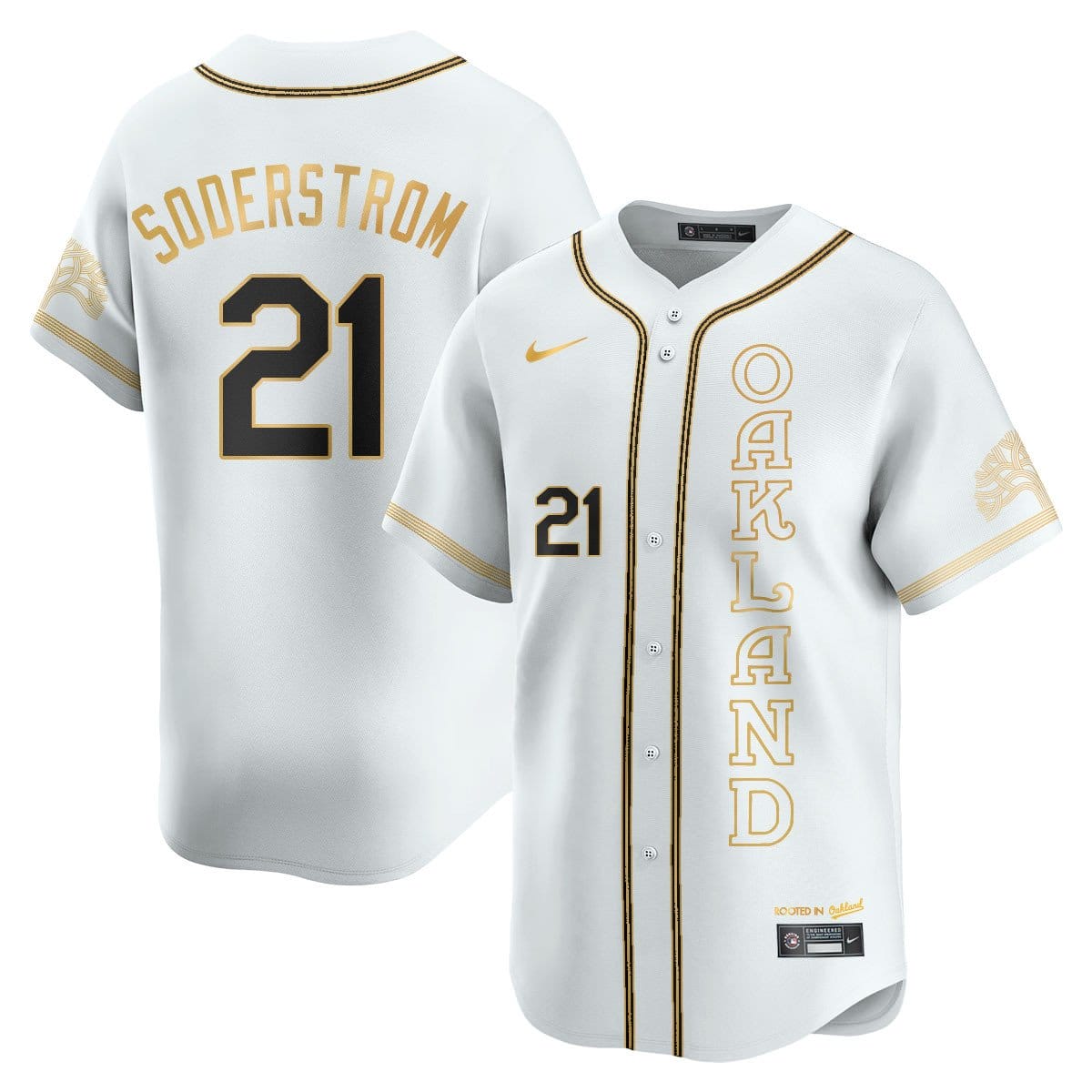 Oakland Athletics City Connect Concept Jersey - All Stitched - Image 4