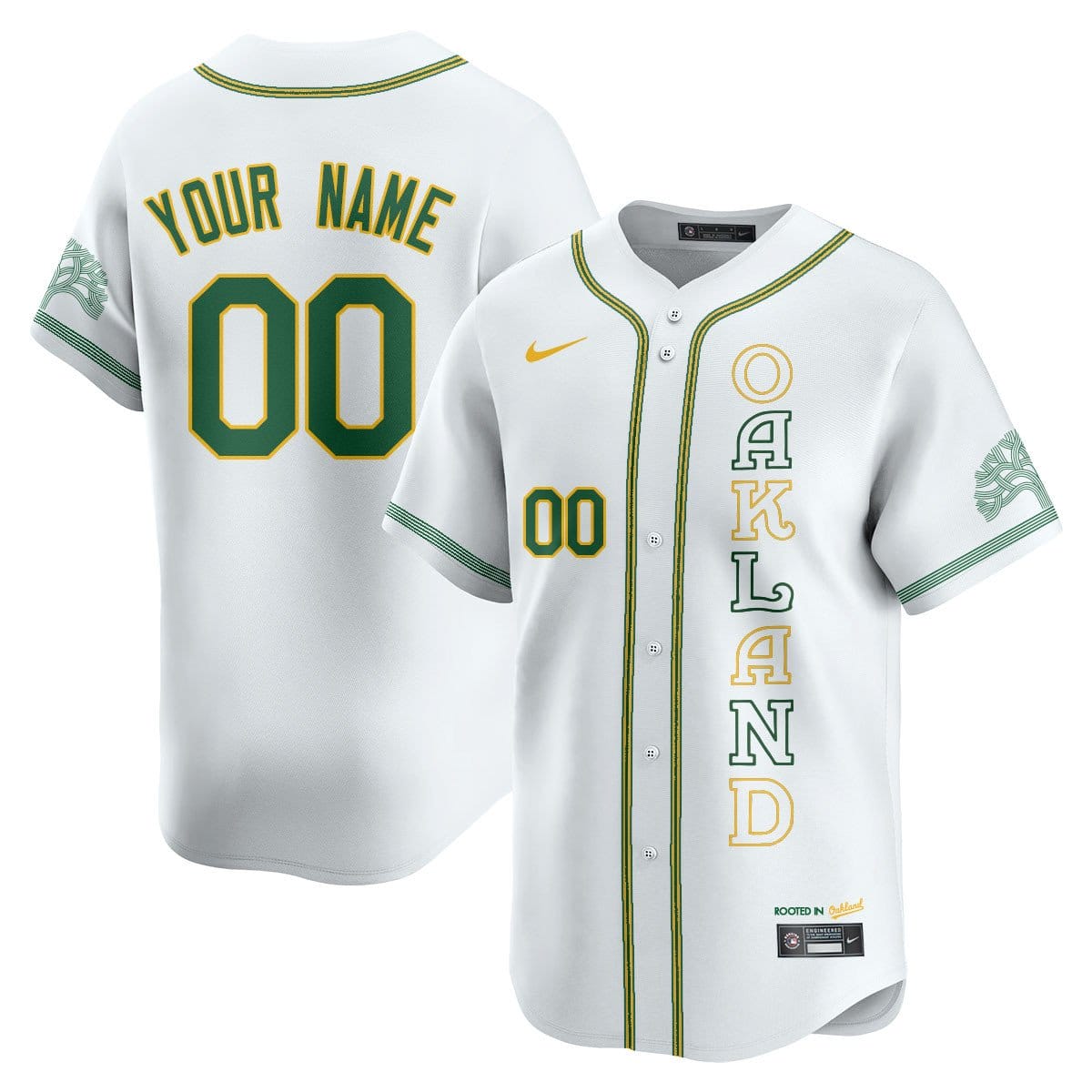 Custom Name/Gender Oakland Athletics City Connect Concept Jersey - All Stitched - Image 3