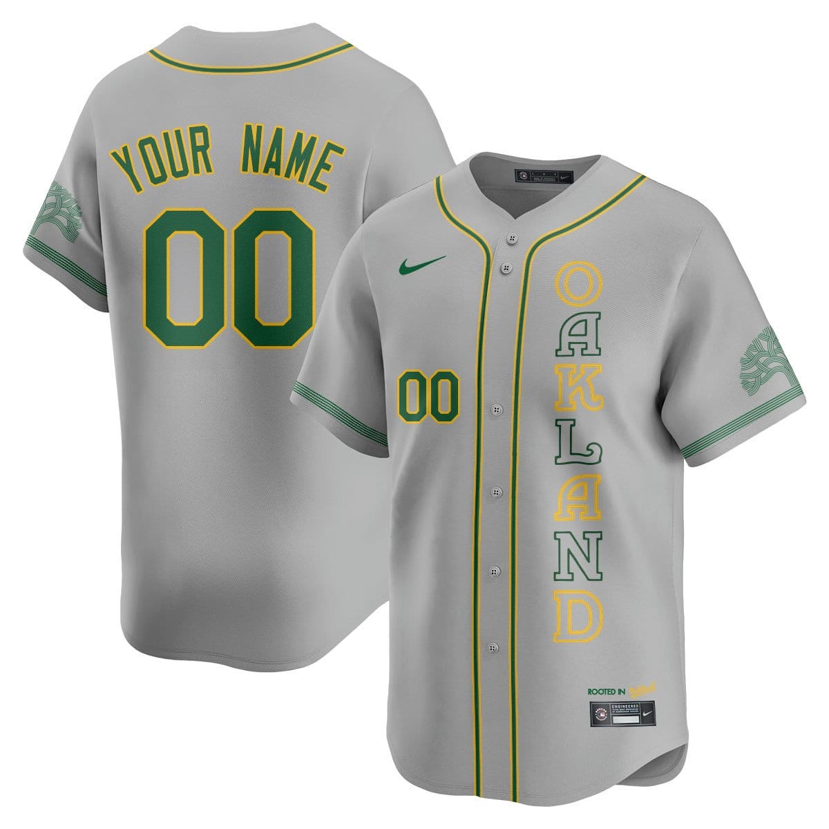 Custom Name/Gender Oakland Athletics City Connect Concept Jersey - All Stitched - Image 4