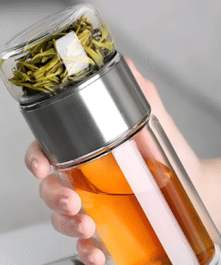 Alternative view of Glass Tea Infuser Bottle with Dual Chamber Brewing