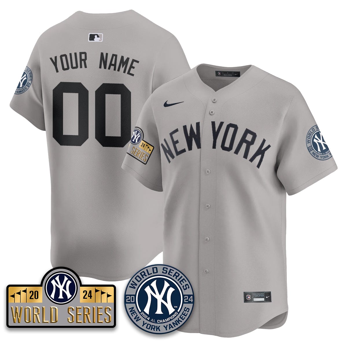 New York Yankees World Series Custom Jersey - All Stitched - Image 4
