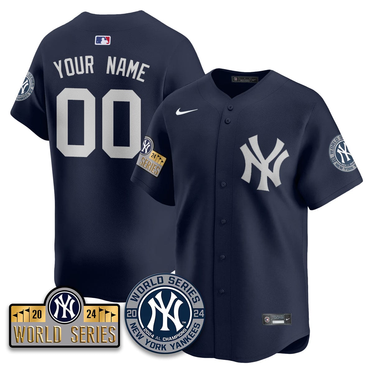 New York Yankees World Series Custom Jersey - All Stitched - Image 5