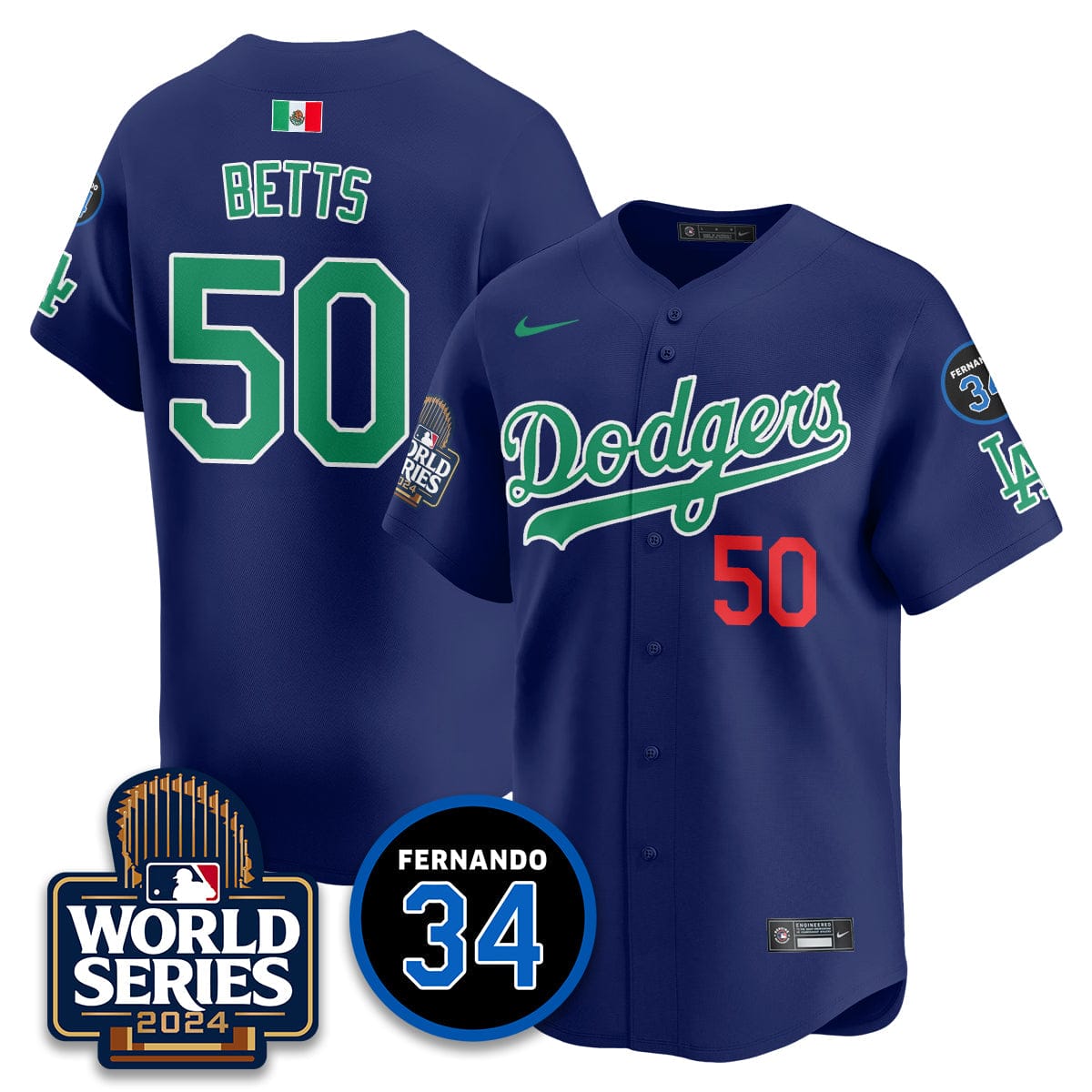 Dodgers Mexico World Series Jersey - All Stitched - Image 10