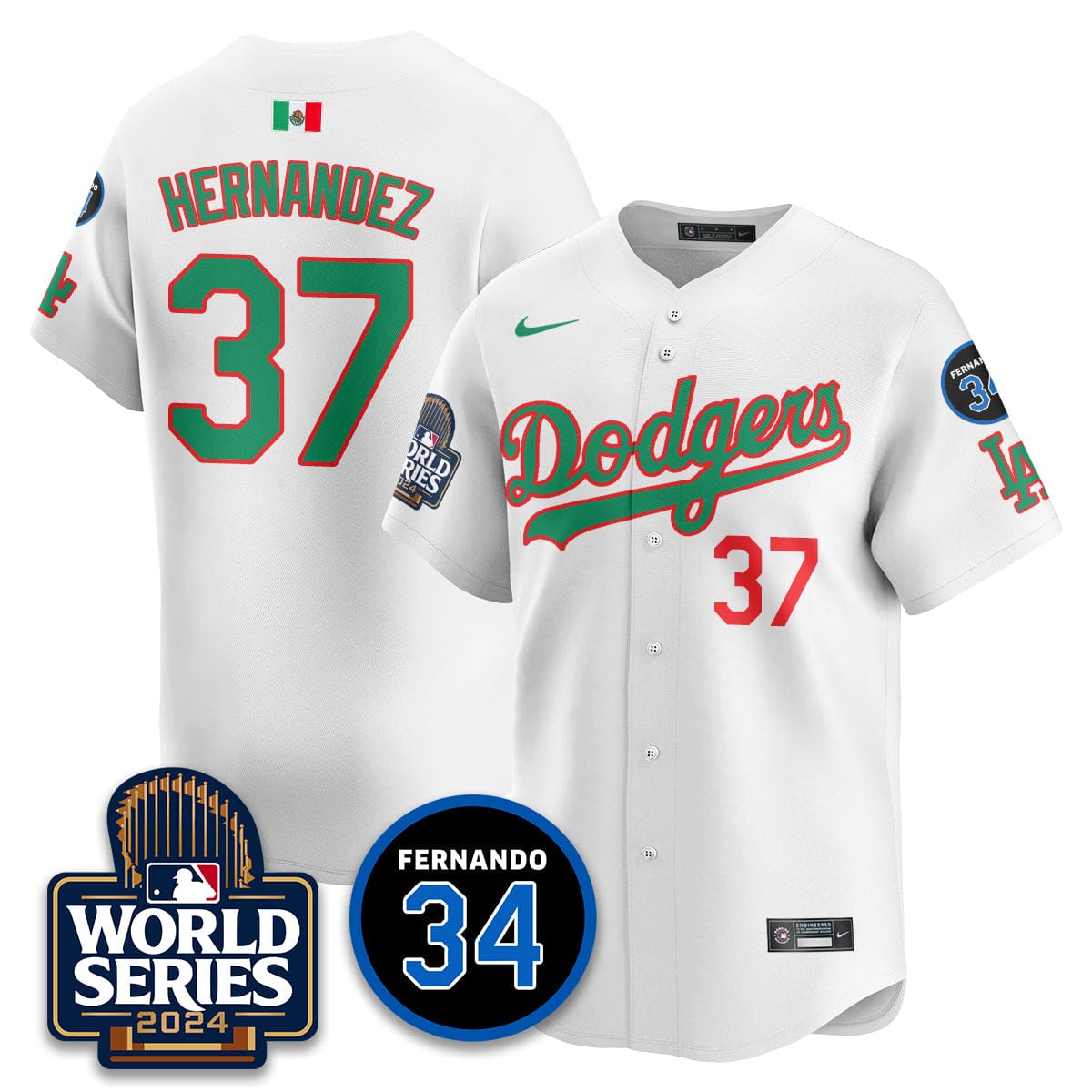 Dodgers Mexico World Series Jersey - All Stitched - Image 20