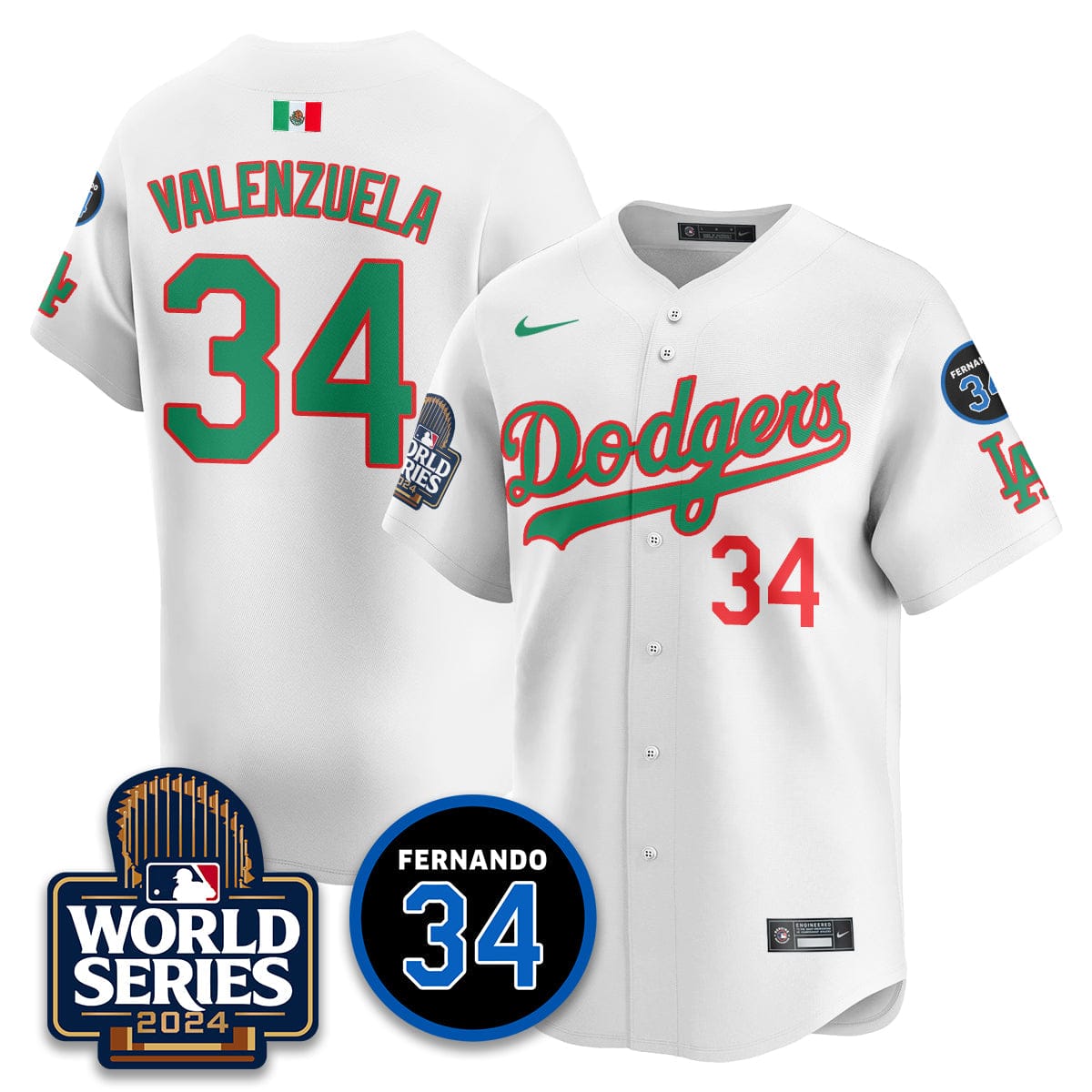 Dodgers Mexico World Series Jersey - All Stitched - Image 26