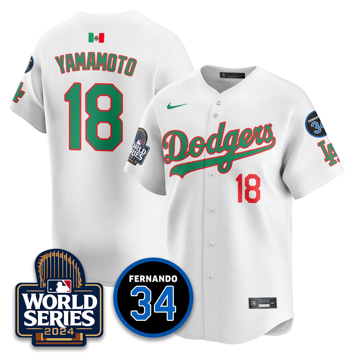 Dodgers Mexico World Series Jersey - All Stitched - Image 27