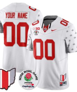 Ohio State Buckeyes 2024 Rose Bowl Vapor Limited Custom Jersey - All Stitched