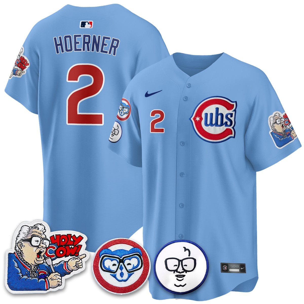 Chicago Cubs Limited Jersey - Harry Caray "Holy Cow" Patch - All Stitched - Image 26