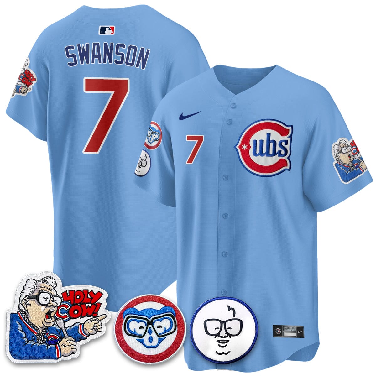 Chicago Cubs Limited Jersey - Harry Caray "Holy Cow" Patch - All Stitched - Image 30