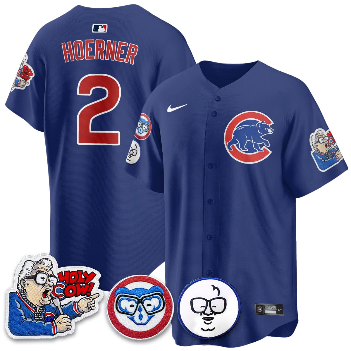 Chicago Cubs Limited Jersey - Harry Caray "Holy Cow" Patch - All Stitched - Image 18