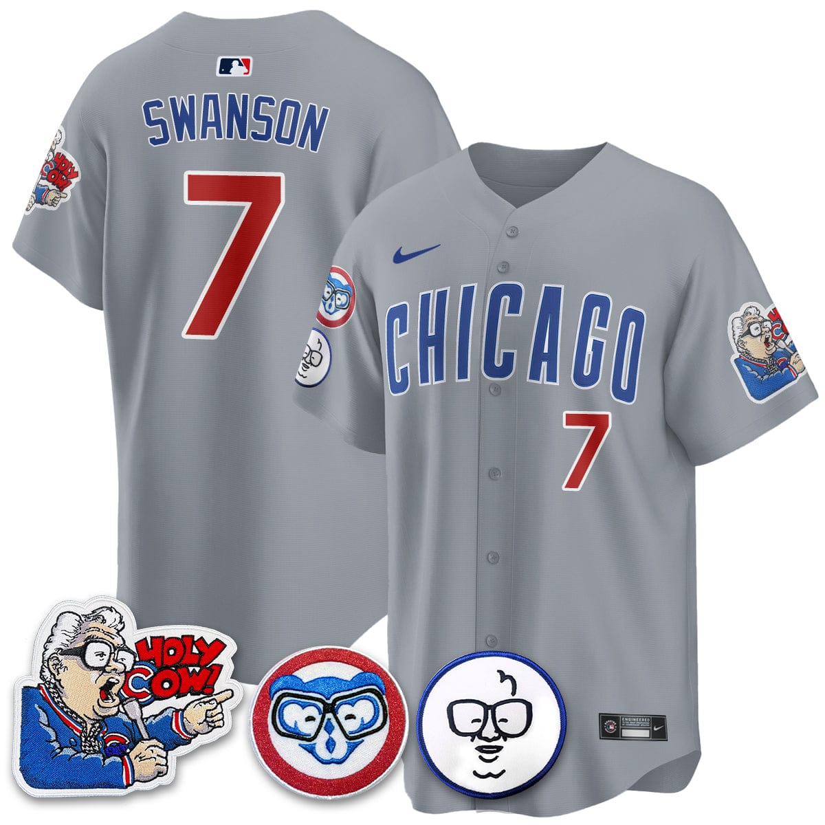 Chicago Cubs Limited Jersey - Harry Caray "Holy Cow" Patch - All Stitched - Image 14