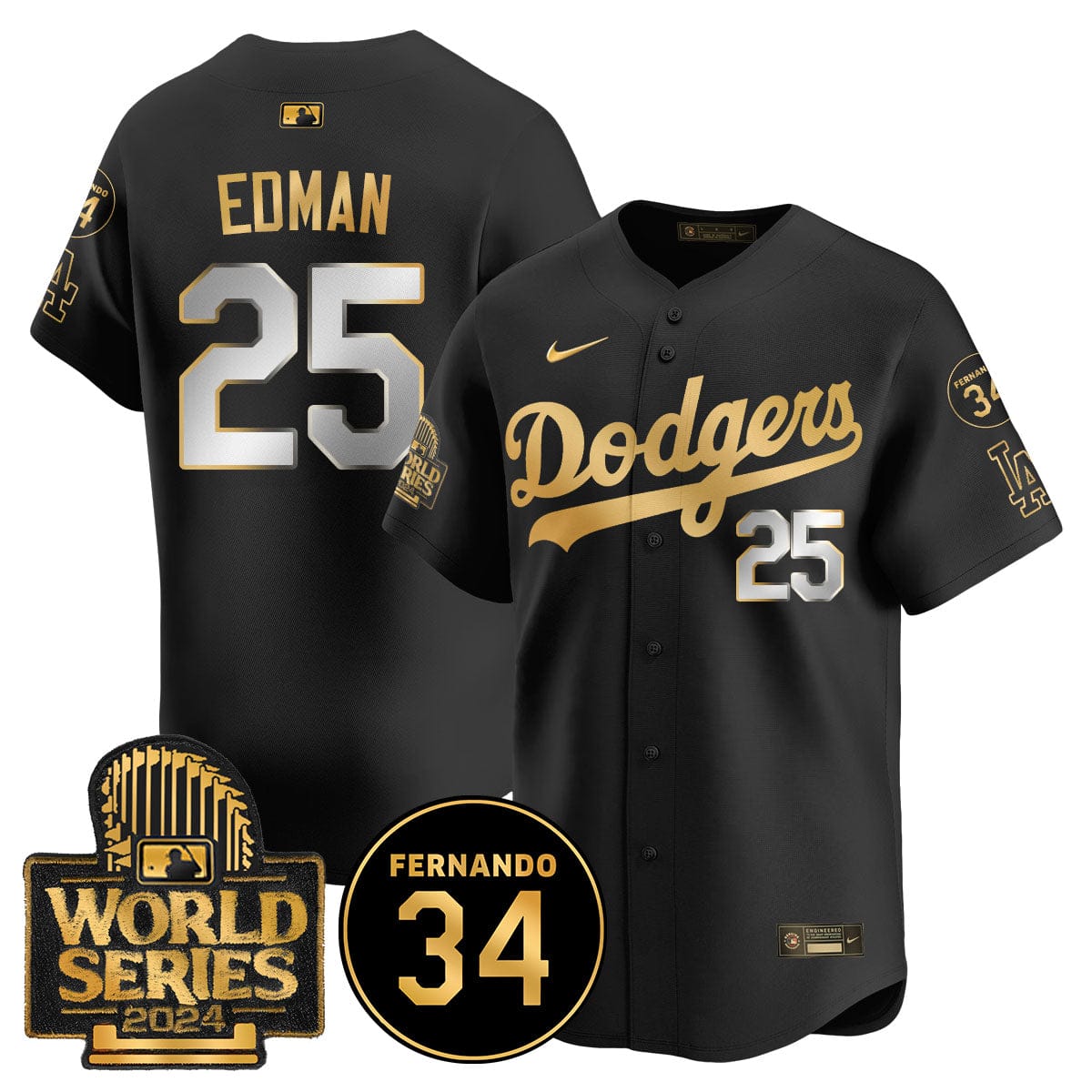 Dodgers Fernando Valenzuela Memorial Jersey - All Stitched - Image 21