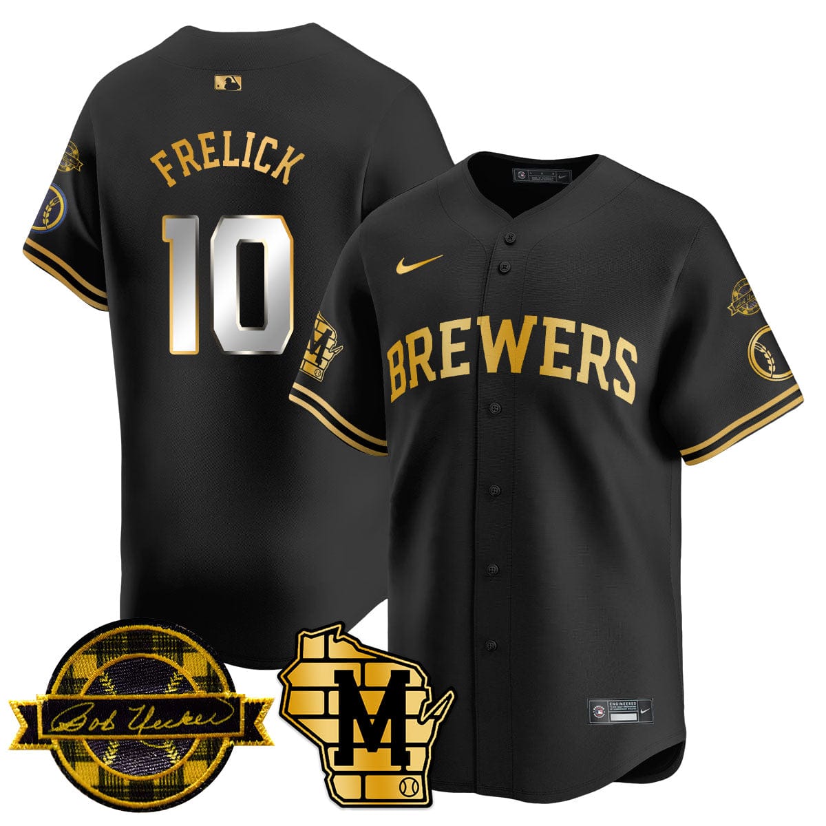 Milwaukee Brewers 2025 Limited Jersey - Bob Uecker Patch - All Stitched - Image 18