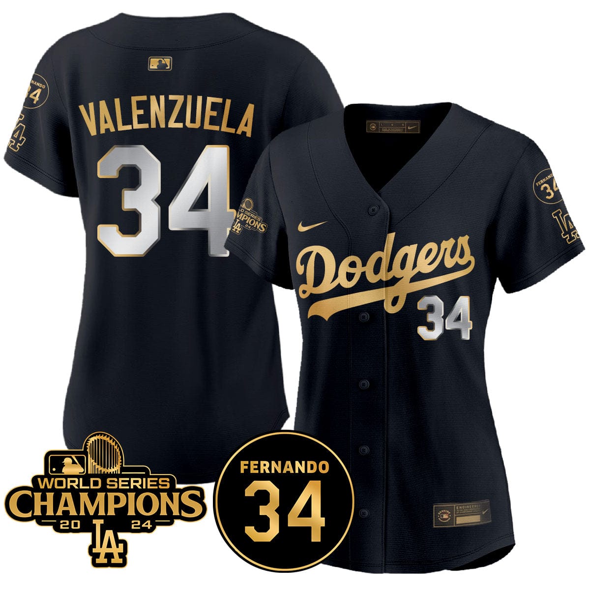 Women Dodgers - World Series Champions 2024 Jersey - All Stitched - Image 35