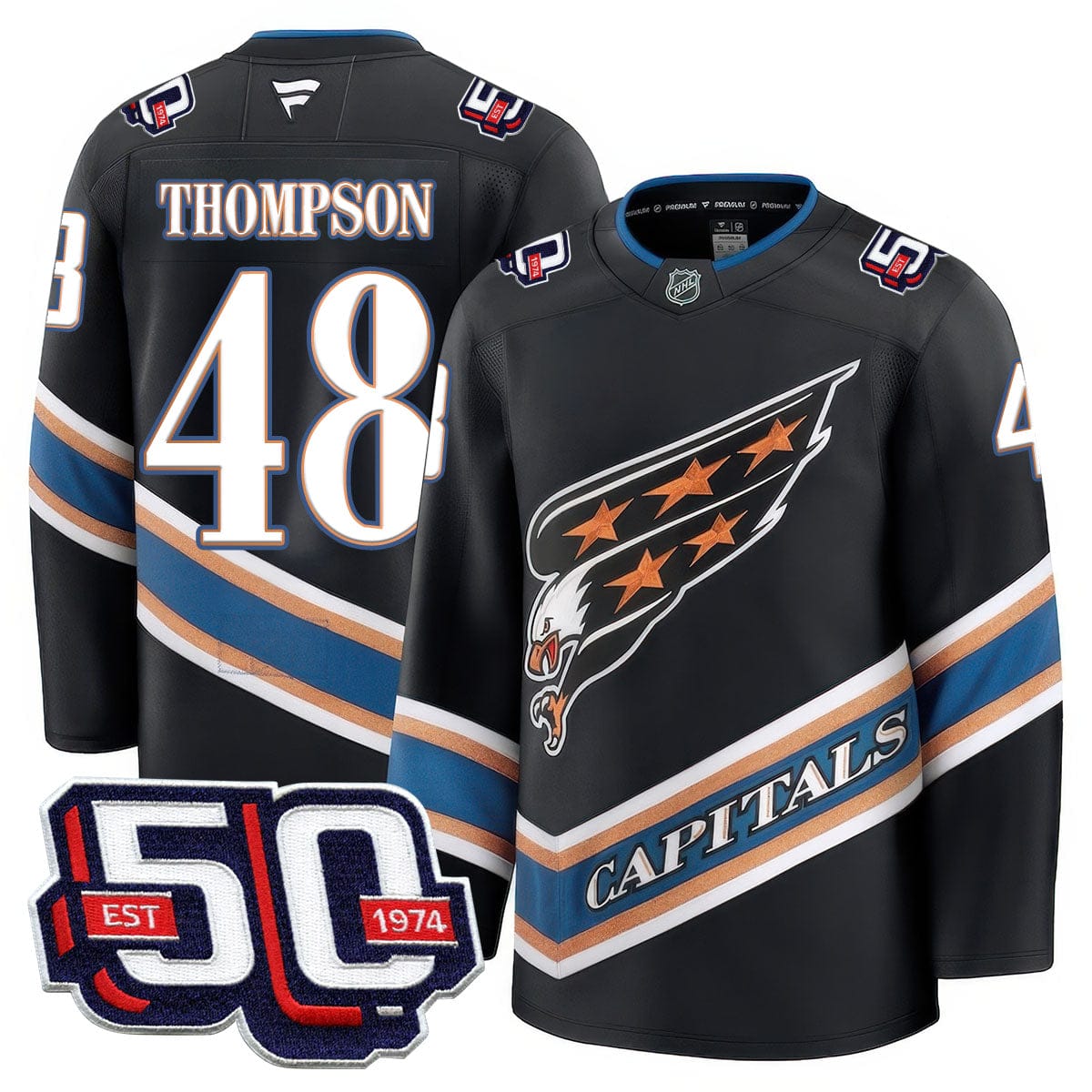 Washington Capitals 50th Anniversary Premium Jersey - All Stitched - Image 5