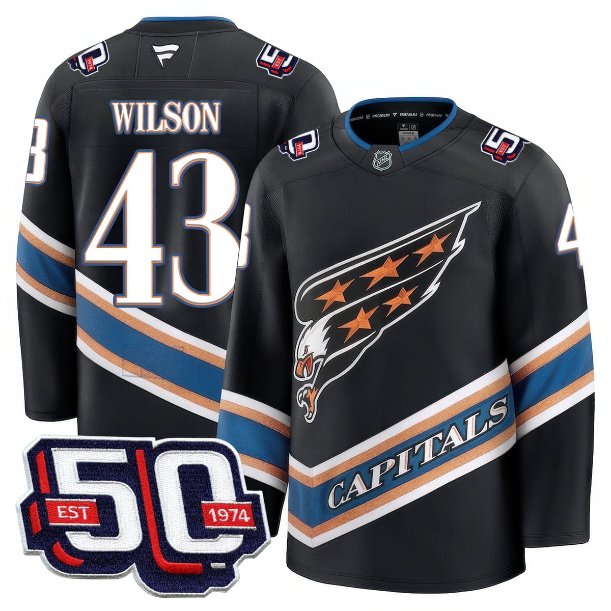 Washington Capitals 50th Anniversary Premium Jersey - All Stitched - Image 6