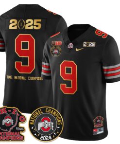 Ohio State Buckeyes 'Heritage Stripe' 2025 CFP Patch - National Champions Jersey N5 - All Stitched