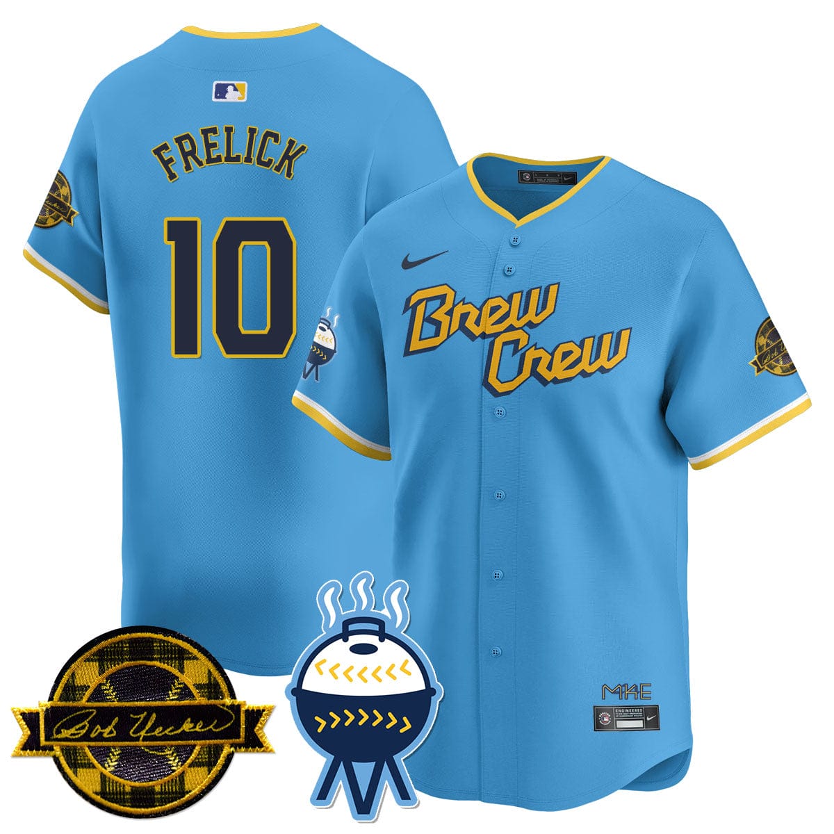 Milwaukee Brewers 2025 Limited Jersey - Bob Uecker Patch - All Stitched - Image 13
