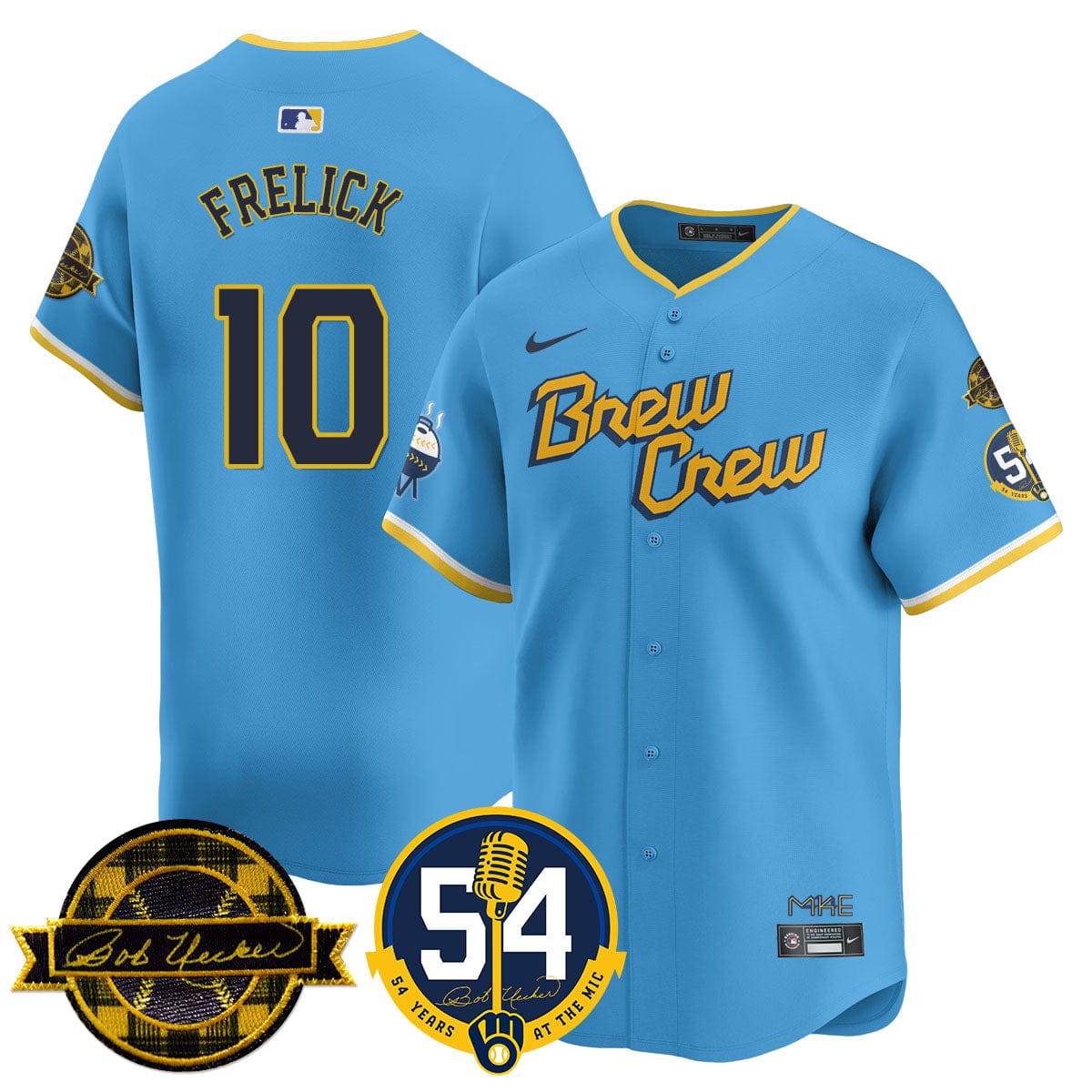 Milwaukee Brewers Jersey - Bob Uecker, 54 Seasons for Brewers Jersey - All Stitched - Image 18