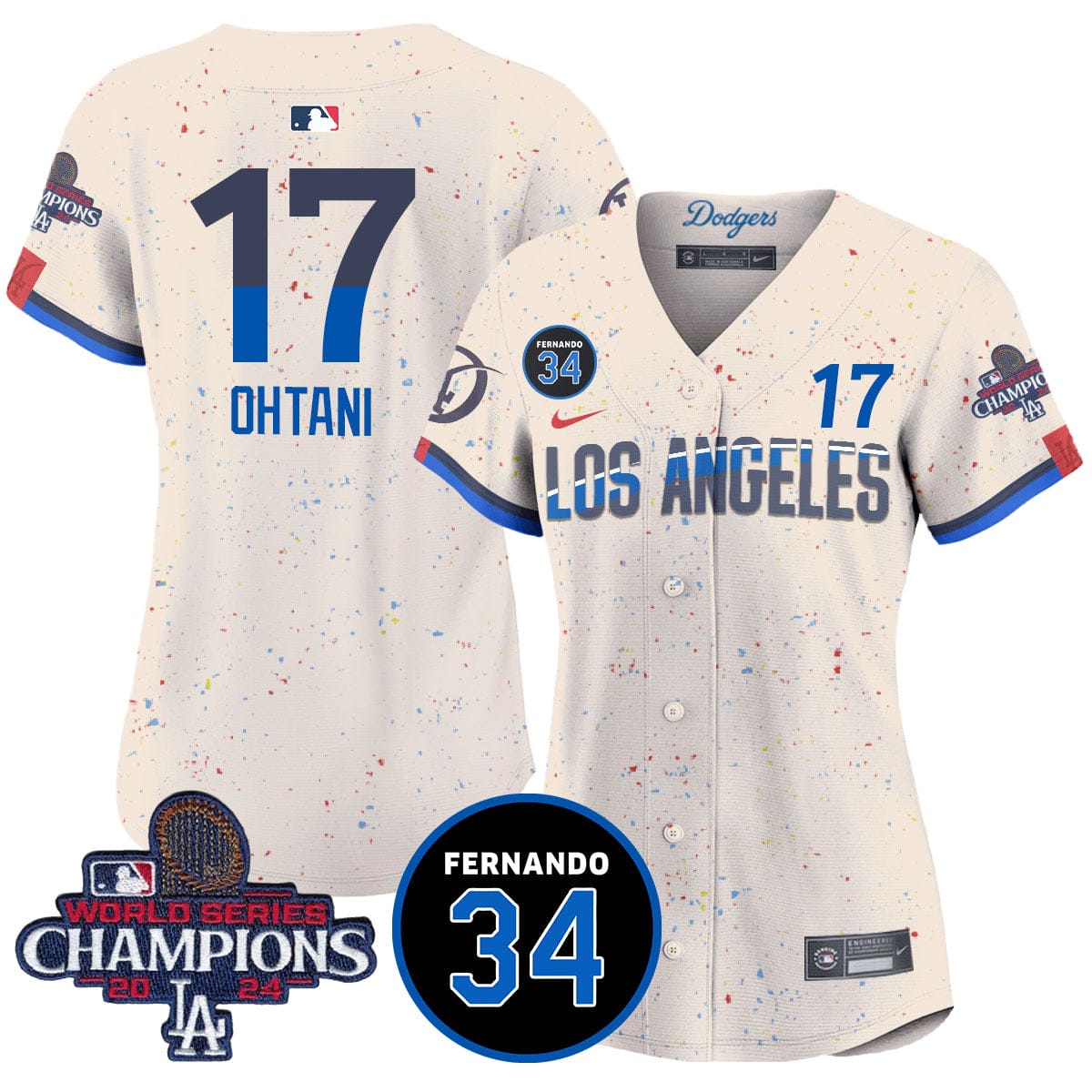 Women Dodgers - World Series Champions 2024 Jersey - All Stitched - Image 16