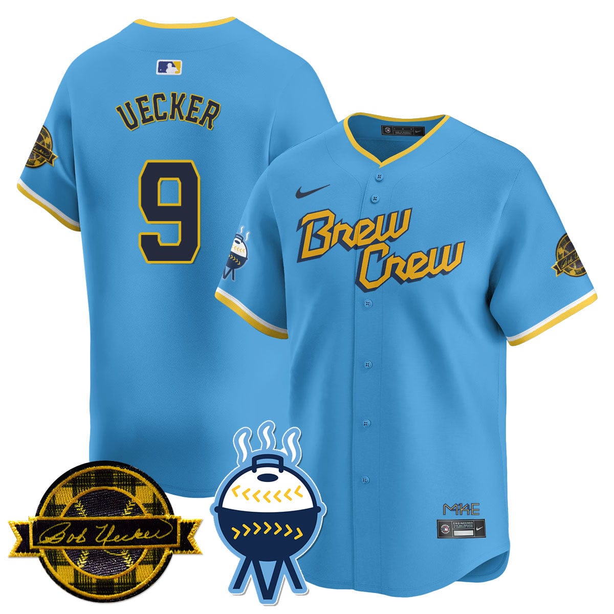 Milwaukee Brewers 2025 Limited Jersey - Bob Uecker Patch - All Stitched - Image 14