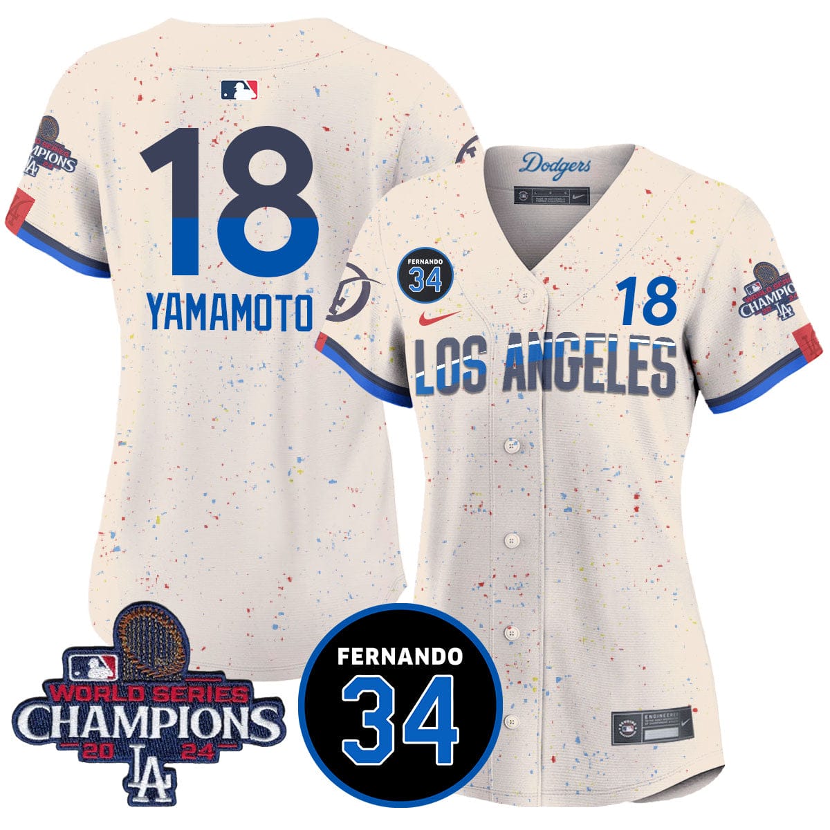 Women Dodgers - World Series Champions 2024 Jersey - All Stitched - Image 18